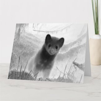 Spooky Pine Marten Add Own Text Card 