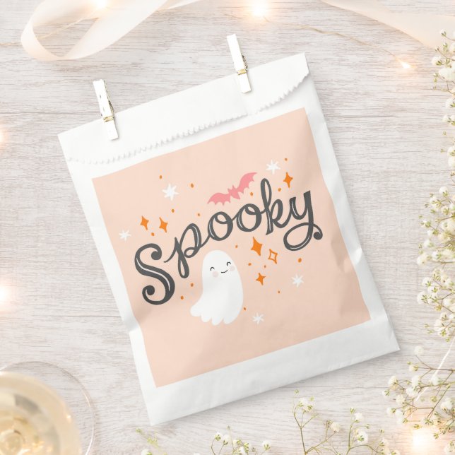 Spooky Pink Halloween  Favour Bags (Clipped)