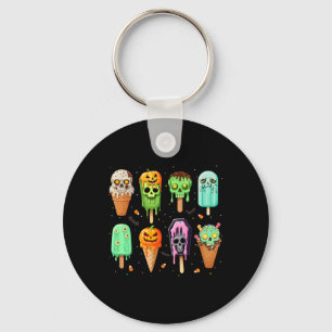 Spooky Popsicle Ice Cream Summer Party Halloween S Key Ring