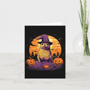 Spooky Prairie Dog Witch Halloween Card