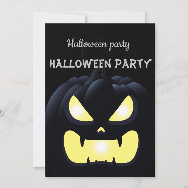 Spooky | pumpkin Adult halloween party invitatiton Invitation (Front)