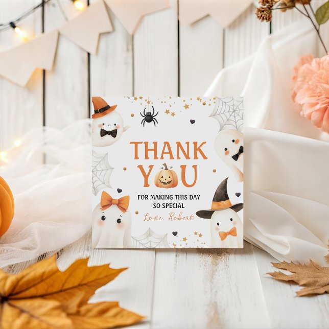 Spooky Pumpkin Birthday Thank You Tag (Creator Uploaded)