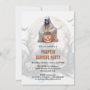 Spooky Pumpkin Carving Party Halloween  Invitation
