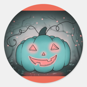 Spooky Pumpkin Classic Round Sticker