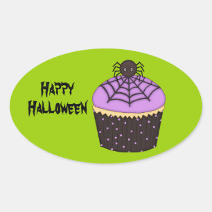 Spooky Pumpkin Cupcake/Halloween Goody-Bag Sticker