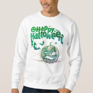 Spooky Pumpkin Face For Men Costume Sweatshirt