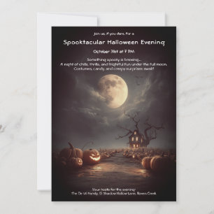 Spooky Pumpkin Field Halloween Party Invitation