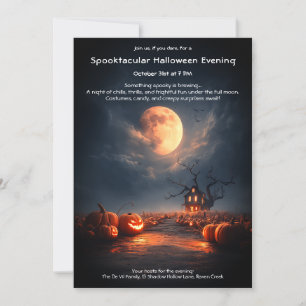 Spooky Pumpkin Field Halloween Party Invitation