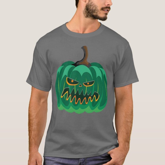 Spooky Pumpkin for Halloween funny T-Shirt (Front)