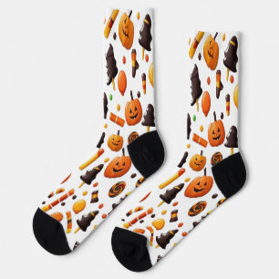 Spooky Pumpkin Glow Crew Socks