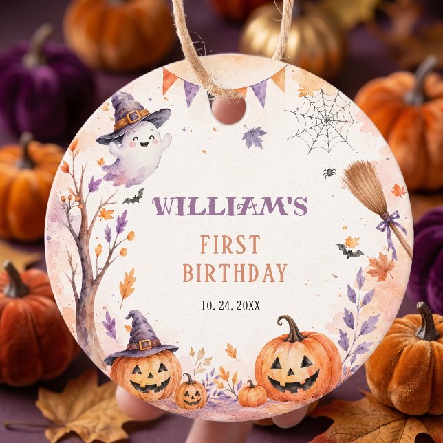 Spooky Pumpkin Halloween Birthday Favour Tags (Creator Uploaded)