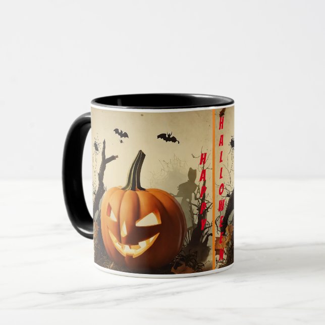 Spooky Pumpkin Halloween Collection Mug (Front Left)