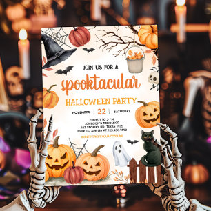 Spooky Pumpkin Halloween Party Invitation
