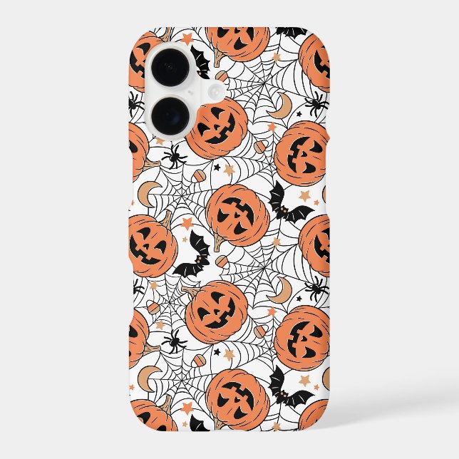 Spooky Pumpkin Halloween Pattern Samsung Galaxy S21 Case (Back)