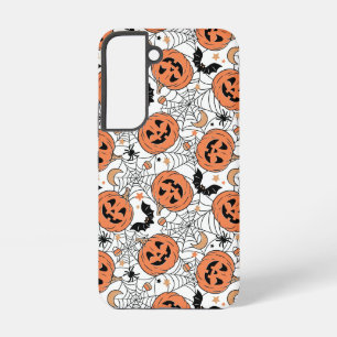 Spooky Pumpkin Halloween Pattern Samsung Galaxy Case