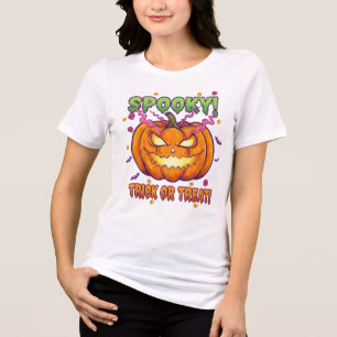 Spooky Pumpkin Halloween Shirt Trick or Treat