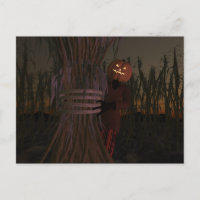 Spooky Pumpkin Head Scarecrow