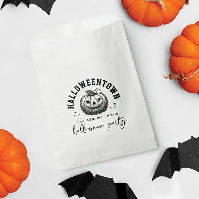 Spooky Pumpkin Jack O Lantern Halloween Party  Favour Bags (Creator Uploaded)