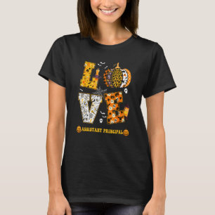 Spooky Pumpkin Love Halloween Assistant Principal  T-Shirt