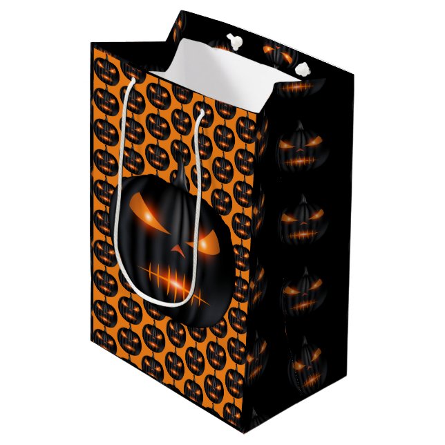 Spooky Pumpkin Medium Gift Bag (Front Angled)