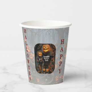 Spooky Pumpkin Monster Bash Halloween Party Paper Cups