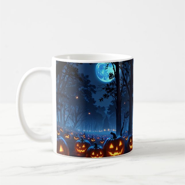 Spooky Pumpkin Night Mug – Halloween Anime (Left)