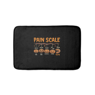 Spooky Pumpkin Pain Scale Trauma Nurse Triage Hall Bath Mat