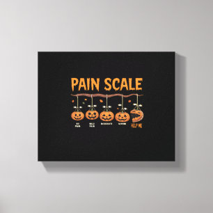 Spooky Pumpkin Pain Scale Trauma Nurse Triage Hall Canvas Print