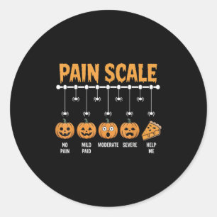 Spooky Pumpkin Pain Scale Trauma Nurse Triage Hall Classic Round Sticker