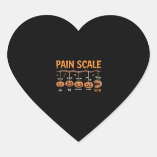 Spooky Pumpkin Pain Scale Trauma Nurse Triage Hall Heart Sticker