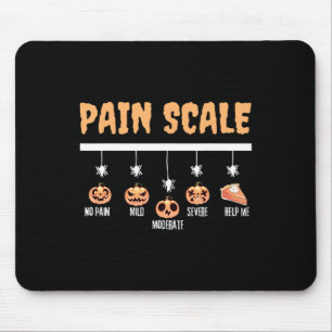 Spooky Pumpkin Pain Scale Trauma Nurse Triage Hall Mouse Mat