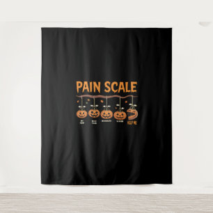 Spooky Pumpkin Pain Scale Trauma Nurse Triage Hall Tapestry