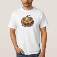 Spooky Pumpkin Patch Double-Sided Halloween T-Shir