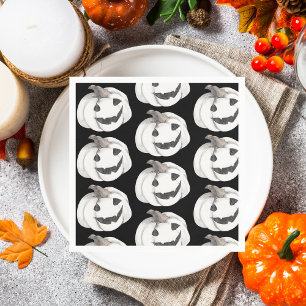 Spooky Pumpkin Pattern   Happy Halloween Napkin