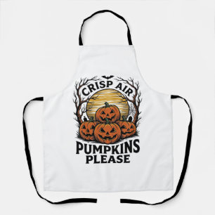 Spooky Pumpkin Shirt Vintage Engraving Fall Hallow Apron