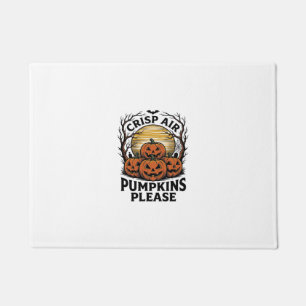 Spooky Pumpkin Shirt Vintage Engraving Fall Hallow Doormat