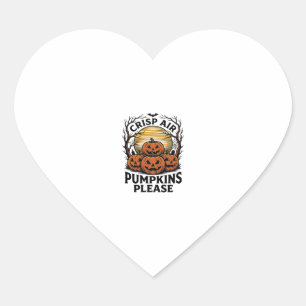 Spooky Pumpkin Shirt Vintage Engraving Fall Hallow Heart Sticker