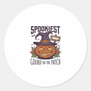 Spooky Pumpkin Shirt Vintage Engraving Halloween T Classic Round Sticker