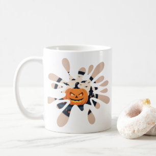 Spooky Pumpkin Splash Halloween Mug