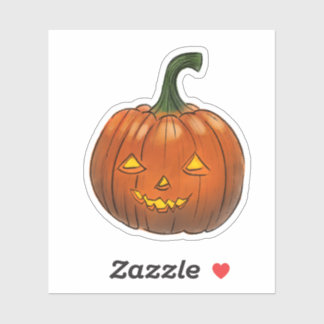Spooky pumpkin sticker