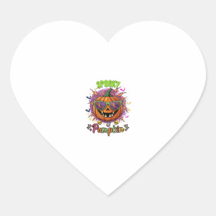 Spooky Pumpkin Sunglasses Moon Cobwebs Skulls Heart Sticker