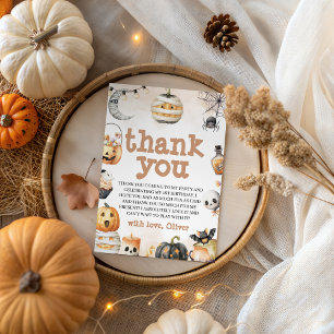 Spooky Pumpkin Thank You Card