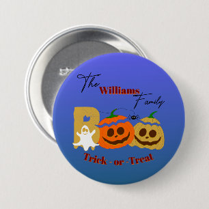 Spooky Pumpkin Trick or Treat Button