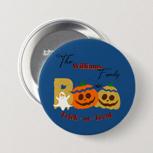 Spooky Pumpkin Trick or Treat Button