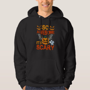 Spooky Pumpkin Vampire Bat So Awesome It's Scary H Hoodie
