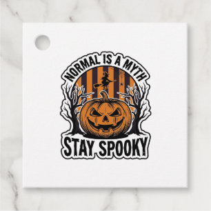 Spooky Pumpkin Witch Vintage Engraving Halloween S Favour Tags