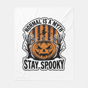 Spooky Pumpkin Witch Vintage Engraving Halloween S Fleece Blanket