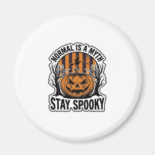 Spooky Pumpkin Witch Vintage Engraving Halloween S Magnet