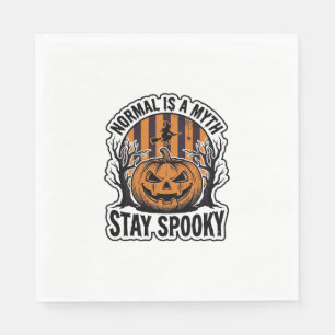 Spooky Pumpkin Witch Vintage Engraving Halloween S Napkin