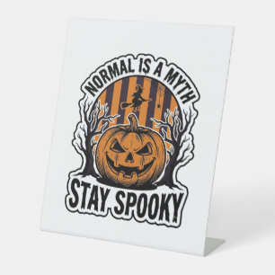 Spooky Pumpkin Witch Vintage Engraving Halloween S Pedestal Sign